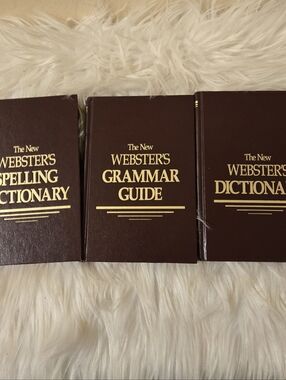 The New Websters Spelling, Dictionary Grammar Guide Burgundy with Gold Lettering